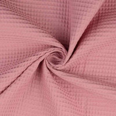 Tissu Nid d&#039;abeille uni Rose blush - Par 10 cm