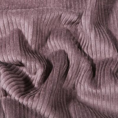 Tissu Velours côtelé uni  Gris taupe - Par 10 cm