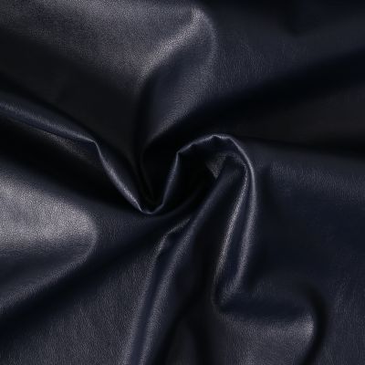 Tissu Simili Cuir Eliza Bleu marine - Par 10 cm
