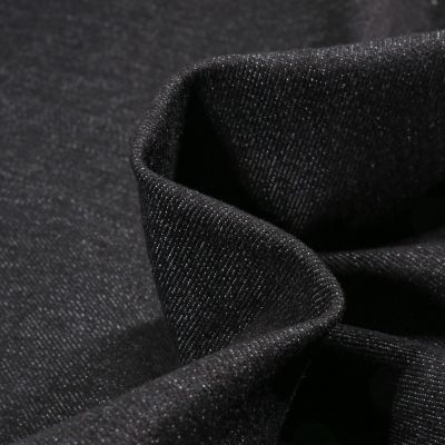 Tissu Jean épais extensible Noir - Par 10 cm