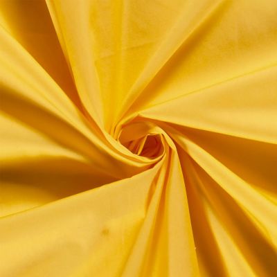 Tissu Popeline de coton Uni Jaune curry - Par 10 cm