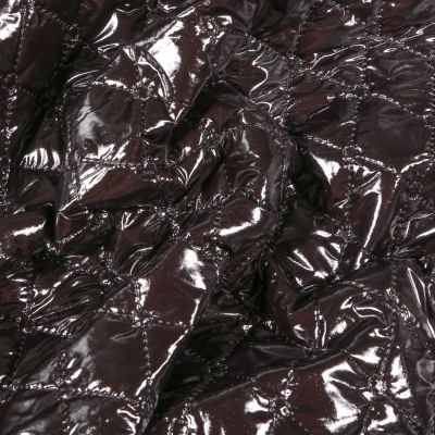 Coupon Tissu Doudoune matelassée Brillante sur fond Noir - Coupon de 50 cm