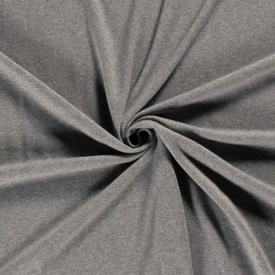 Tissu Sweat envers molletonné CosyMood uni Gris - Par 10 cm