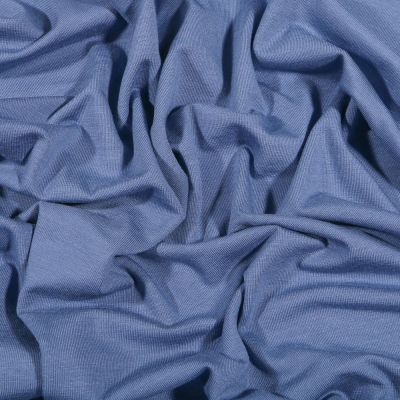 Tissu Jersey Bambou uni Bleu indigo - Par 10 cm