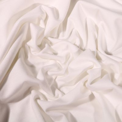 Coupon Tissu Jersey Bambou uni Ecru - Coupon de 60 cm