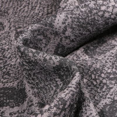 Tissu Jacquard Reptiles sur fond Gris - Par 10 cm