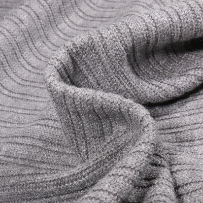 Coupon Tissu Maille côtelé Deluxe Gris clair - Coupon de 80 cm