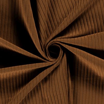 Tissu Jersey Bord Côte Baby uni Marron - Par 10 cm