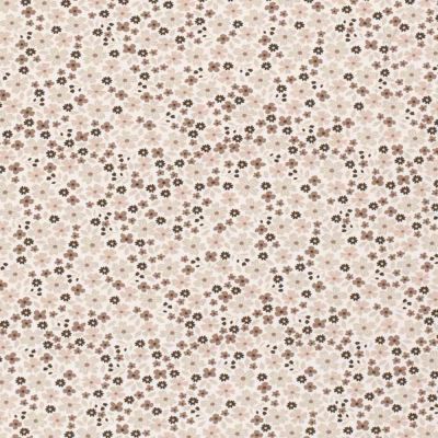 Tissu Jersey stretch fleurs Floriane sur fond Blanc - Par 10 cm