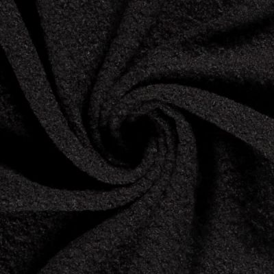 Tissu Fausse fourrure Bouclette Daphné uni Noir - Par 10 cm