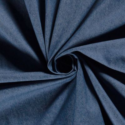 Tissu Jeans stretch uni Bleu indigo - Par 10 cm