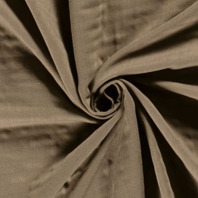 Tissu Lange mélangé uni Taupe - Par 10 cm