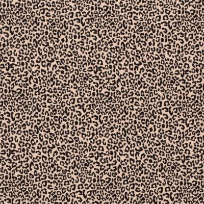 Coupon Tissu Jersey Coton Panthère Lou sur fond Beige - Coupon de 200 cm