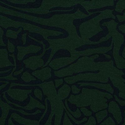 Tissu Jersey Polyviscose Motifs destructurés sur fond Vert foncé - Par 10 cm