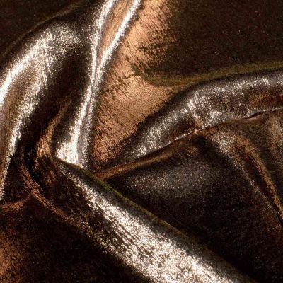 Coupon Tissu Satin Lamé uni Cuivre - Coupon de 330 cm