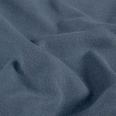 Tissu Toile Canvas d&#039;ameublement uni Bleu acier - Par 10 cm