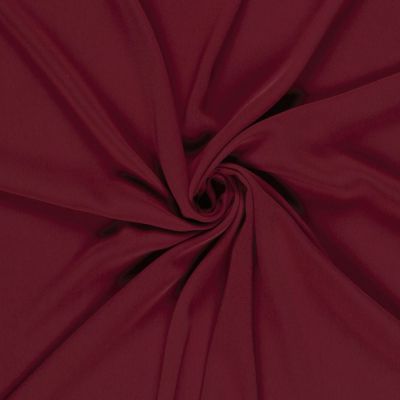 Tissu Crêpe stretch uni Bordeaux - Par 10 cm