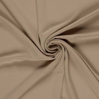 Tissu Crêpe stretch uni Beige - Par 10 cm