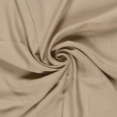 Tissu Viscose Twill extensible uni Beige sable - Par 10 cm