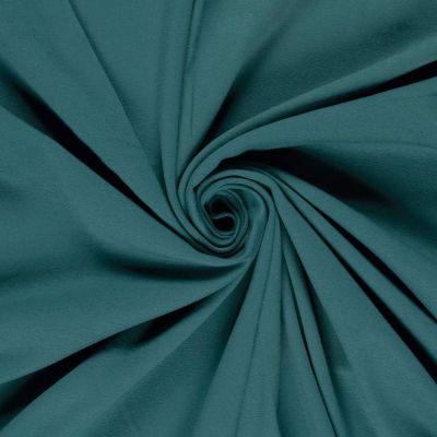 Tissu Jersey Coton épais uni Bleu canard - Par 10 cm