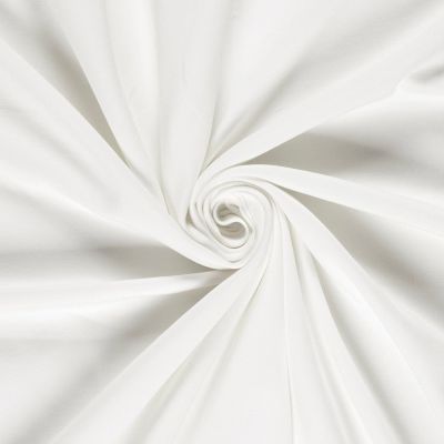 Tissu Jersey Coton épais uni Blanc cassé - Par 10 cm