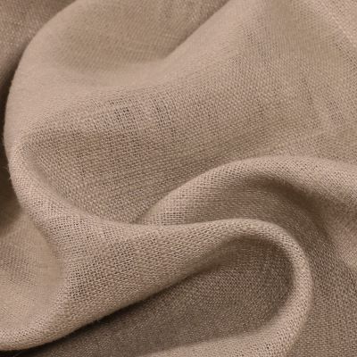 Coupon Tissu Ramie Lin uni Beige nature - Coupon de 20 cm