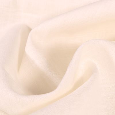 Coupon Tissu Ramie Lin uni Ecru - Coupon de 10 cm