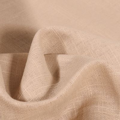 Coupon Tissu Ramie Lin uni Beige - Coupon de 30 cm