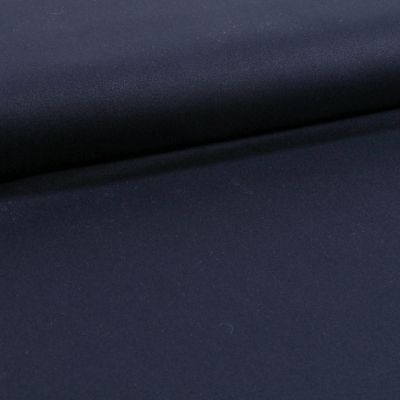 Tissu Coton Sergé extensible Bleu marine - Par 10 cm