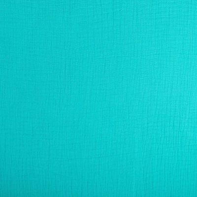 Tissu Double gaze de coton uni Turquoise  - Par 10 cm