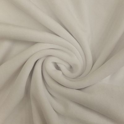 Coupon Tissu Jersey Velours tout doux Blanc x10cm - Coupon de 30 cm