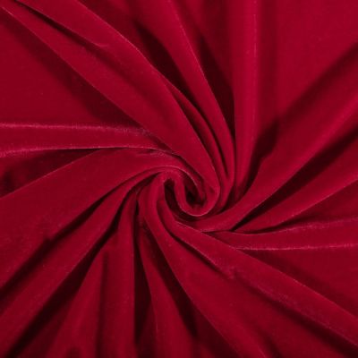 Tissu Velours jersey épais Rouge - Par 10 cm