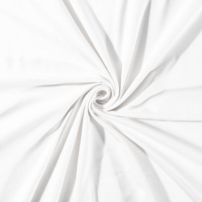 Coupon Tissu Jersey Coton uni Blanc - Coupon de 20 cm