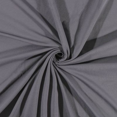 Tissu Jersey Coton uni Gris - Par 10 cm