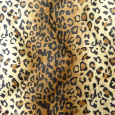 Coupon Tissu Velours Peau de bête Panthère Beige et marron x10cm - Coupon de 200 cm