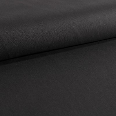 Tissu Toile de Coton Canevas uni Gris anthracite - Par 10 cm