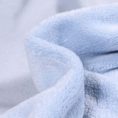 Tissu Doudou uni Bleu layette - Par 10 cm