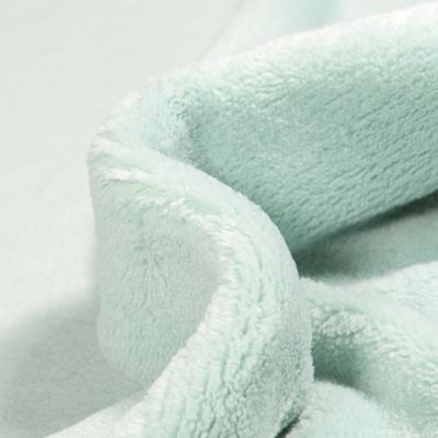 Tissu Doudou uni Vert menthe clair - Par 10 cm