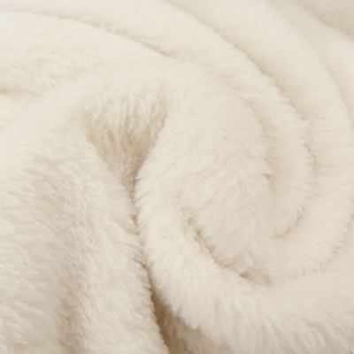 Coupon Tissu Doudou uni Ecru x10cm - Coupon de 40 cm