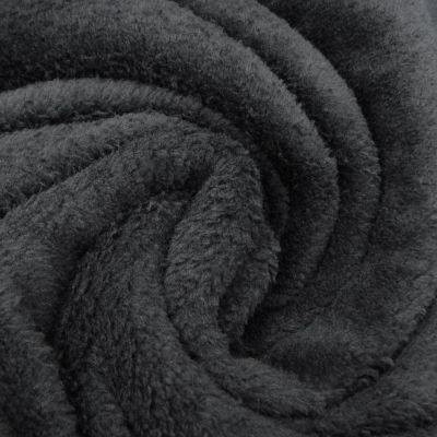 Coupon Tissu Doudou uni Noir x10cm - Coupon de 20 cm