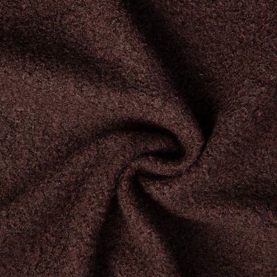 Tissu Bouclette Curly uni Marron chocolat - Par 10 cm