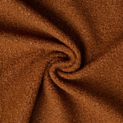 Tissu Bouclette Curly uni Marron - Par 10 cm