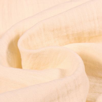 Tissu Double gaze grande largeur uni Ecru - Par 10 cm