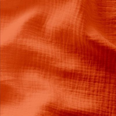 Tissu Double gaze uni Orange - Par 10 cm