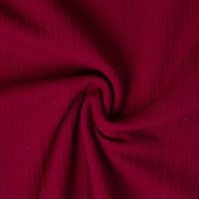 Tissu Double gaze de Coton Twill uni Bordeaux - Par 10 cm