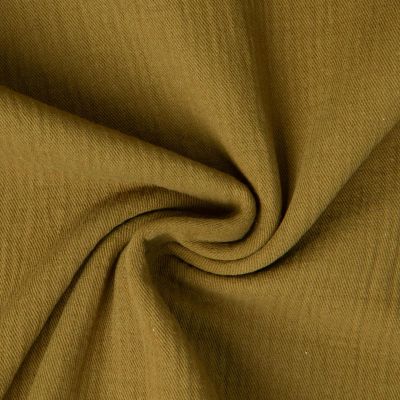 Tissu Double gaze de Coton Twill uni Vert kaki - Par 10 cm