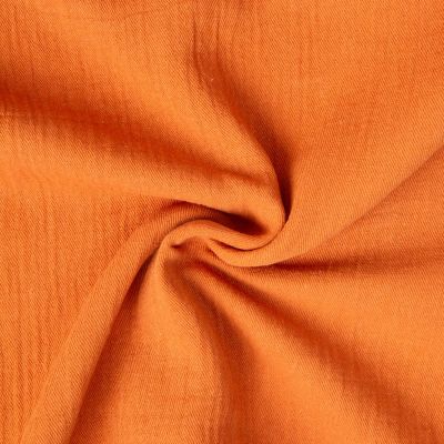Tissu Double gaze de Coton Twill uni Orange - Par 10 cm