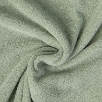 Coupon Tissu Jersey Velours Eponge Lua uni Vert amande - Coupon de 90 cm