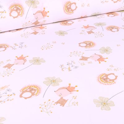 Tissu Coton imprimé Arty Lybela sur fond Blanc - Par Coupon de 3m