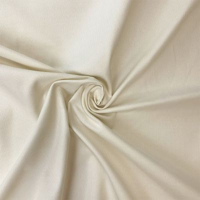 Tissu Velours milleraies uni Ecru - Par 10 cm